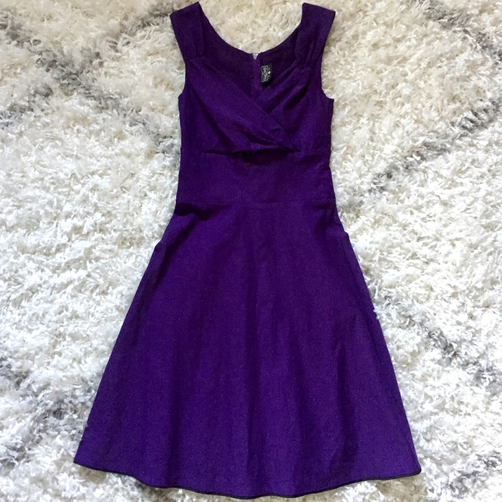 Rock Steady Purple Diva Swing Dress